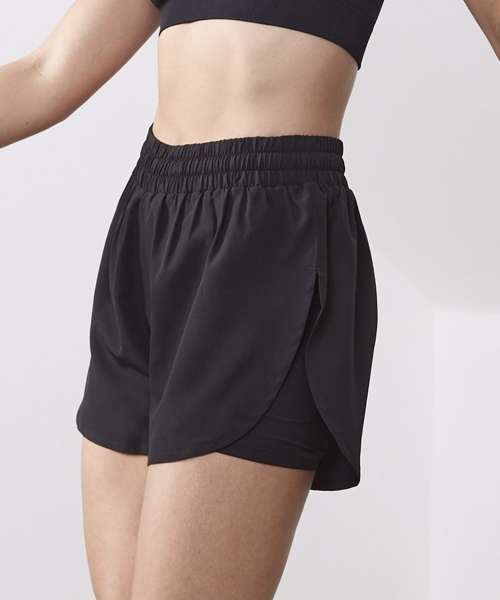 Womens 'RU' Double Layer Performance Shorts